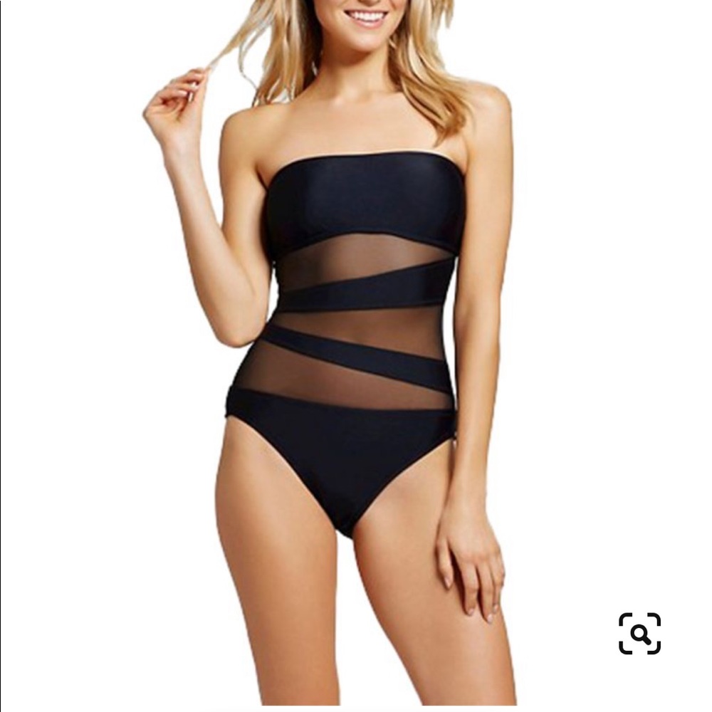 Black mesh one piece. New with tags.